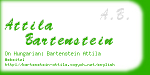 attila bartenstein business card